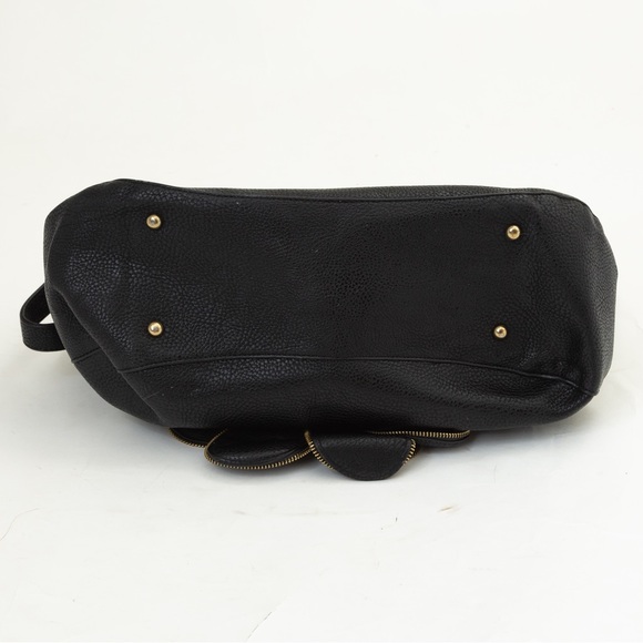 Statement bag black with rosette floral accent - Picture 12 of 16